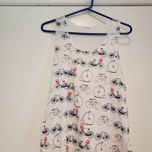 Adorable bike print tank